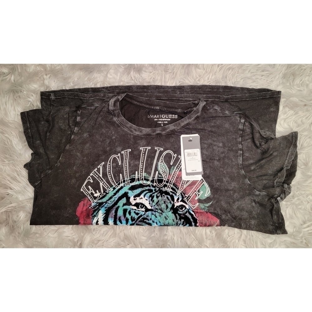 NEW Guess Womens Cotton Stretch Graphic T-Shirt - Picture 4 of 8
